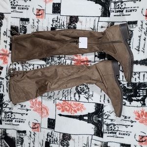 NWT Tamaris Stretch Suede OTK Boots Sz 9